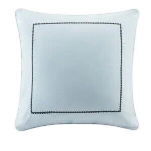 Echo blue embroidered euro sham 26 x 26